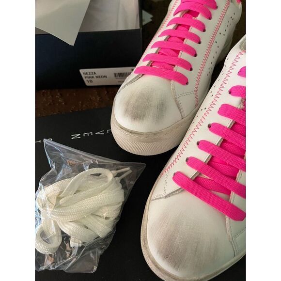 New Steve Madden Rezza Hot Pink Grunge Barbie Barbiecore Sneakers NIB - Picture 5 of 15